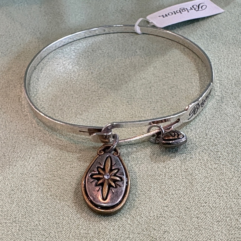 Brighton Silver Bracelet with Gold-Tone Charms
